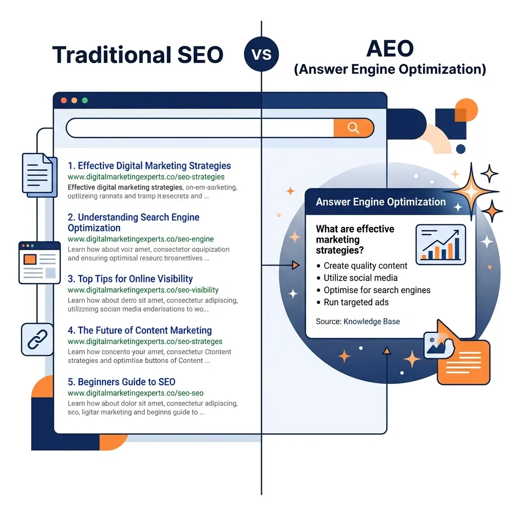 What is Answer Engine Optimization vs Traditional SEO