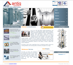 Antiq Elevators website thumbnail