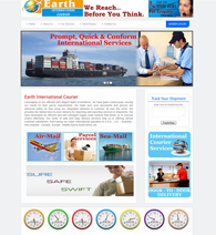 Earth International Courier website thumbnail