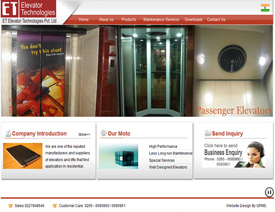 ET Elevators Pvt Ltd website thumbnail