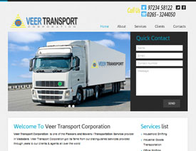 Veer Transport Corporation website thumbnail